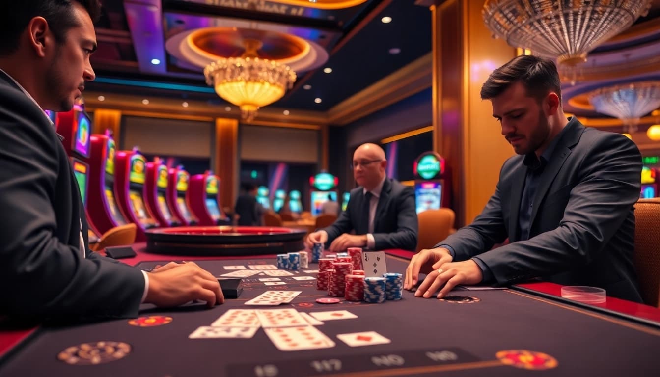 Experience the thrill of winning strategies at trang chu 789win with vibrant casino action scenes.