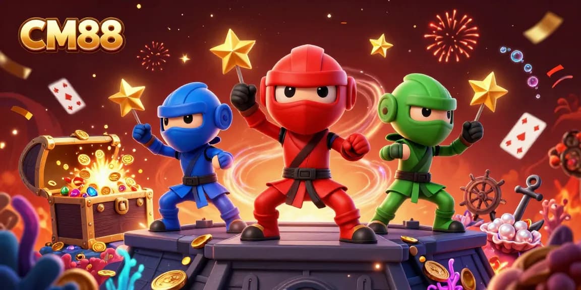 Experience CM88's thrilling casino adventure with ninja chameleons and dazzling treasures.