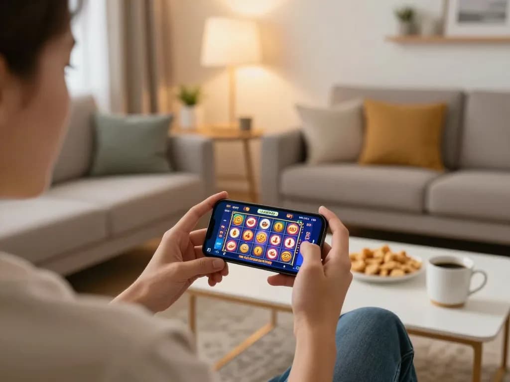 Engage with thrilling games at https://8k8.fan/ on your smartphone in a cozy home environment.
