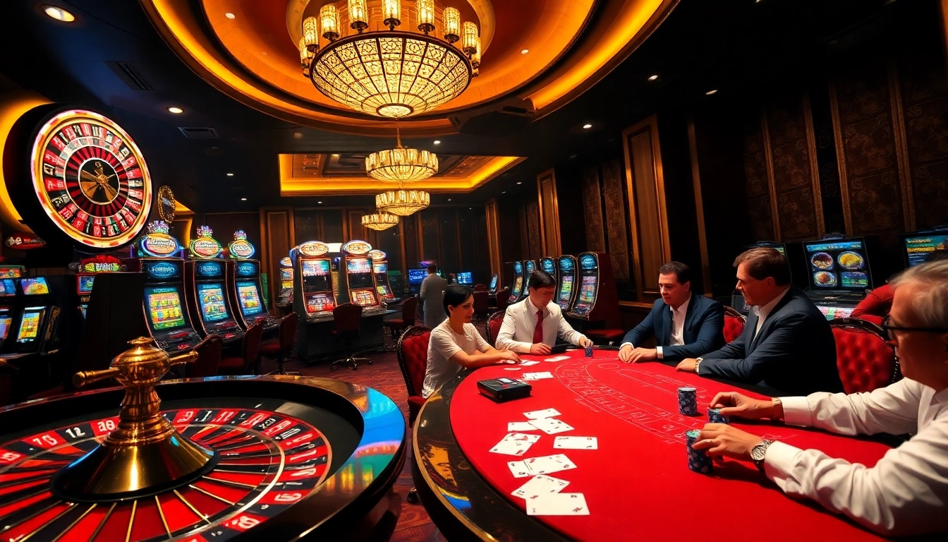 Players engaging at a poker table while enjoying the vibrant atmosphere of 88i casino.