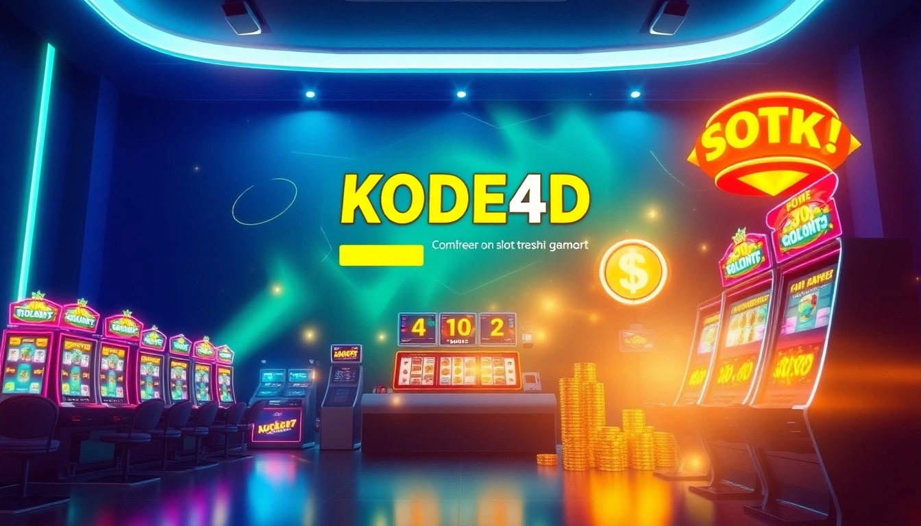 Situs kode4d gaming website interface showcasing vibrant slot games and user-friendly layout.