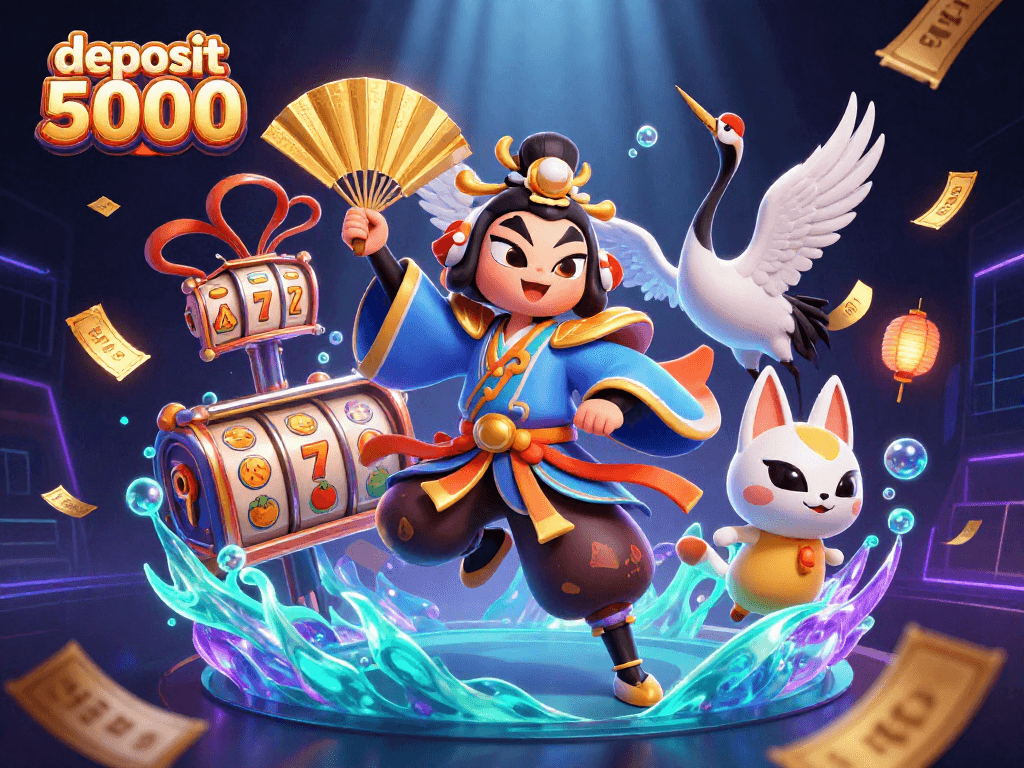 Experience the excitement of deposit 5000 at our slot games with vibrant characters and action-packed elements.
