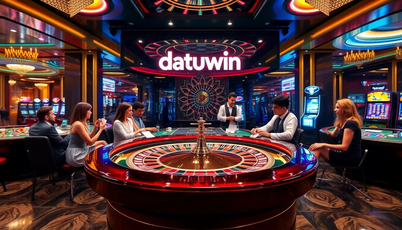 Para pemain menikmati sensasi roulette dan mesin slot di kasino Datukwin.