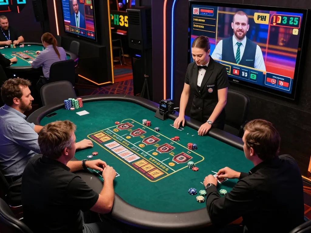 Players engaging in live casino games at ph365.cx with professional dealers and immersive gameplay atmosphere.