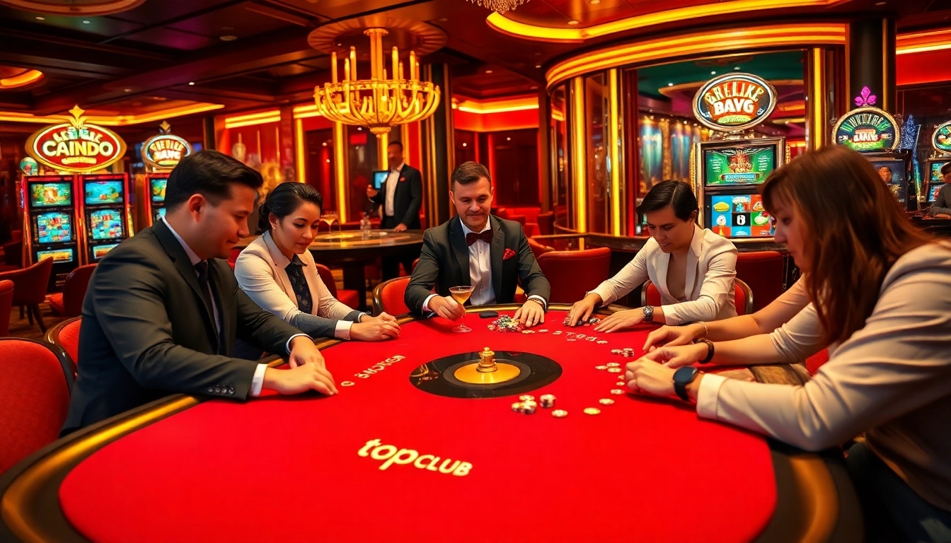 Experience the thrill at TOPCLUB with vibrant poker games and exciting roulette tables.