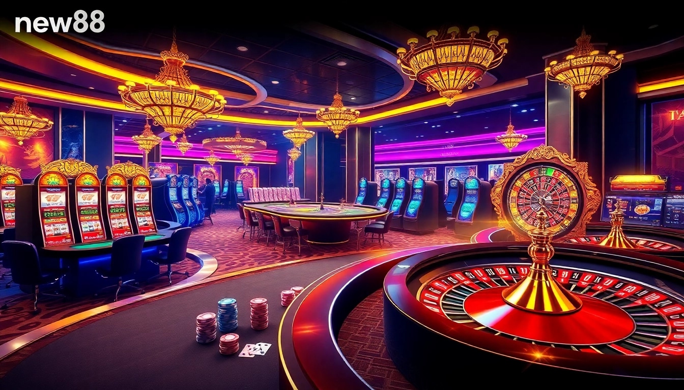 Engage with thrilling online gambling at new888 featuring vibrant casino tables and professional dealers.