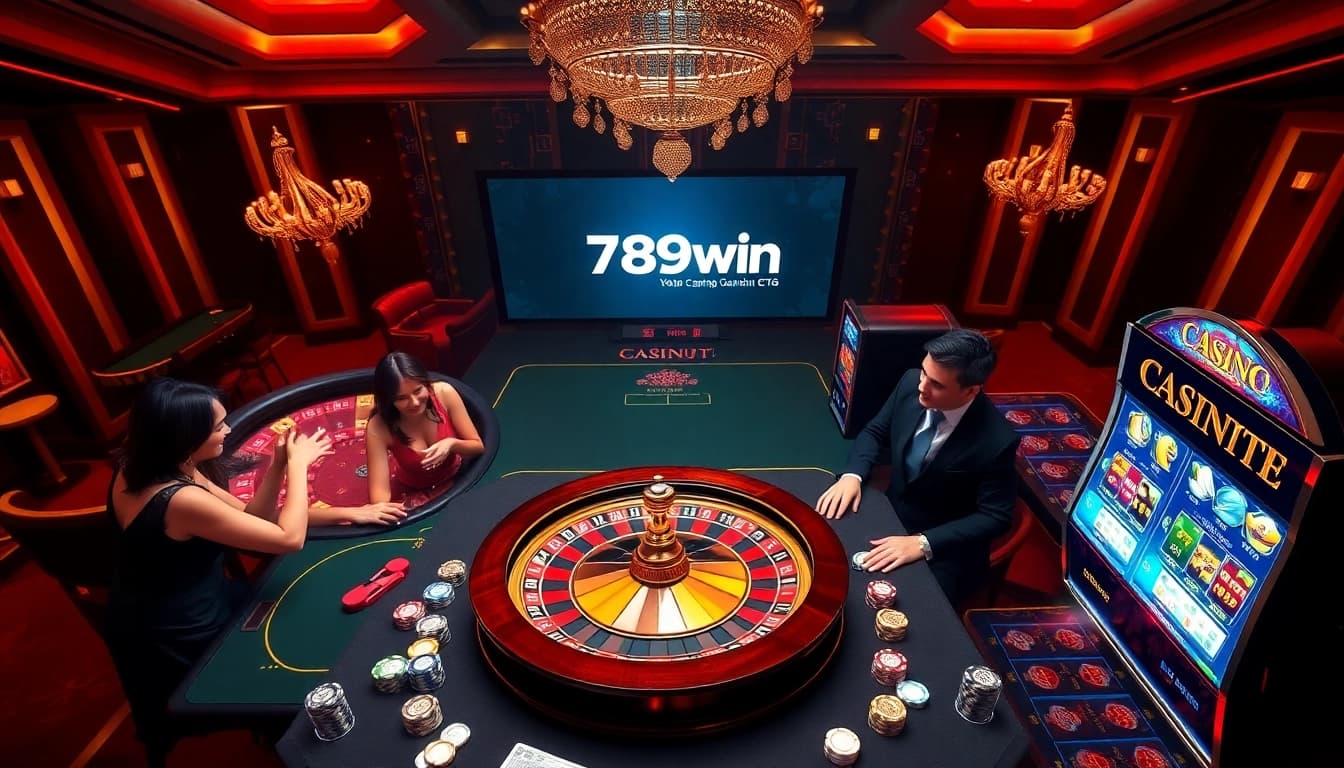 Experience the excitement of 789Win casino gaming with vibrant tables and thrilling action.