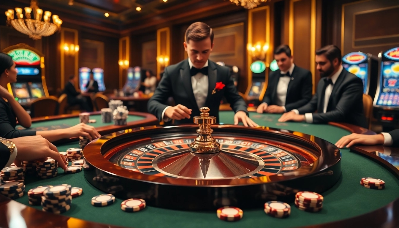 Experience the excitement of game ok8386 at a vibrant casino table filled with action.
