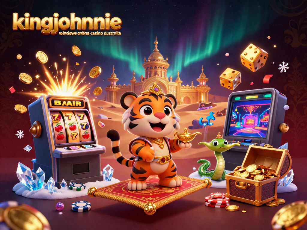 Experience the excitement at kingjohnnie windows online casino australia with vibrant gaming characters and jackpot elements.