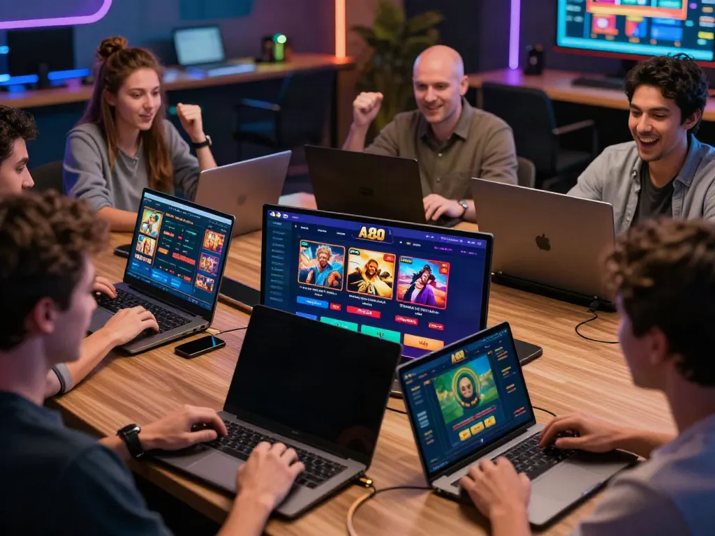 Players enjoying the A80 online gaming platform with vibrant graphics and engaging game options.