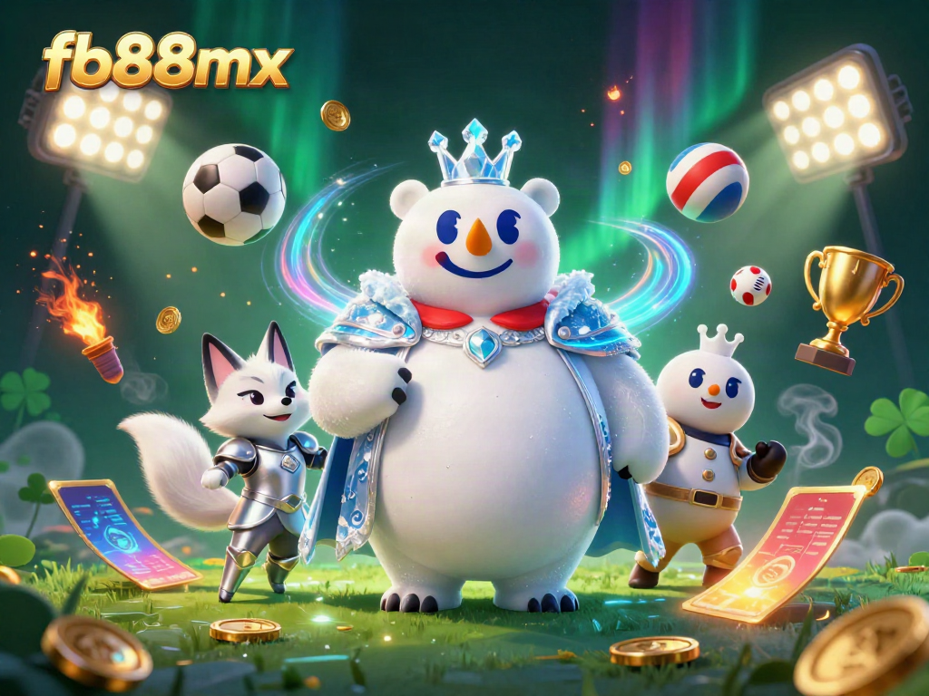Engage winning strategies with fb88mx, featuring playful characters in an exciting gambling scene.