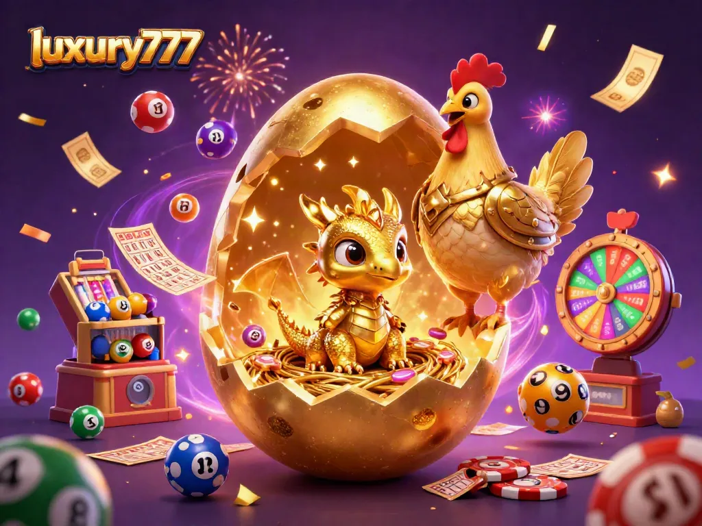 Experience luxury777 in a vibrant casino scene featuring a golden dragon, money rain, and dynamic game elements.