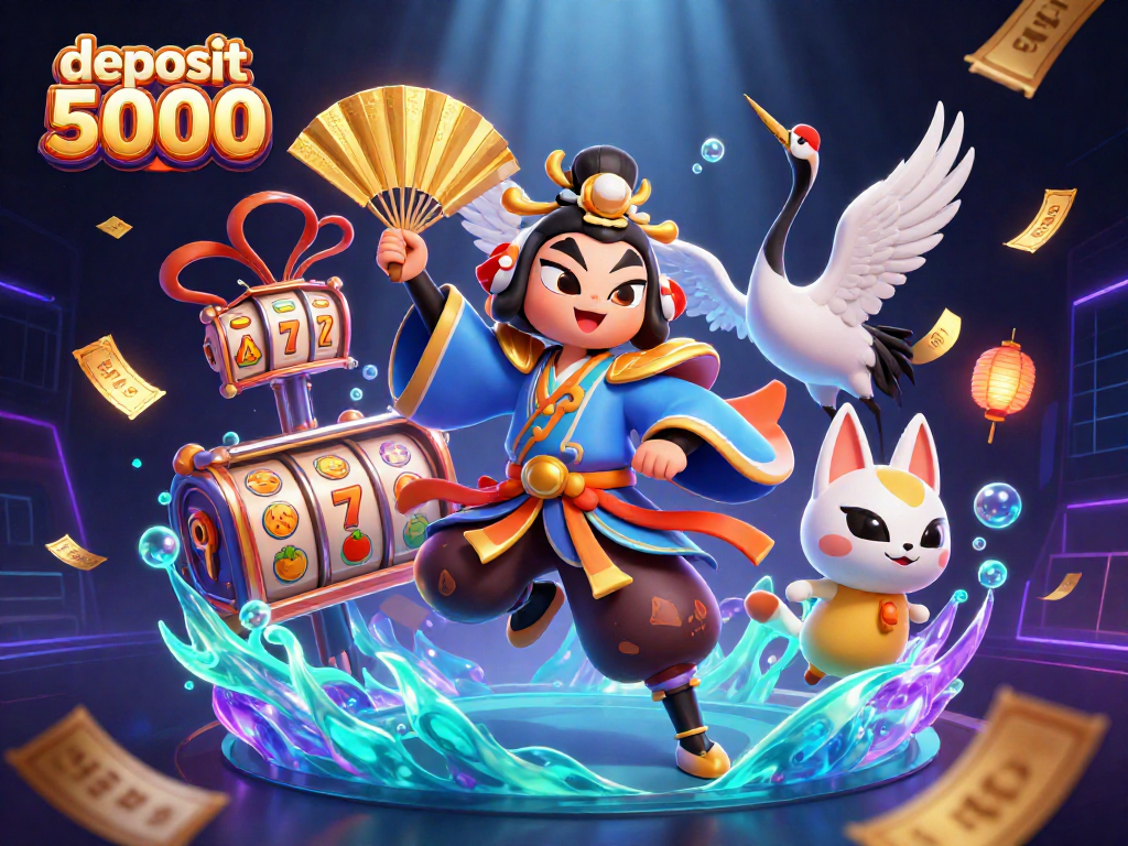 Experience the excitement of deposit 5000 at our slot games with vibrant characters and action-packed elements.