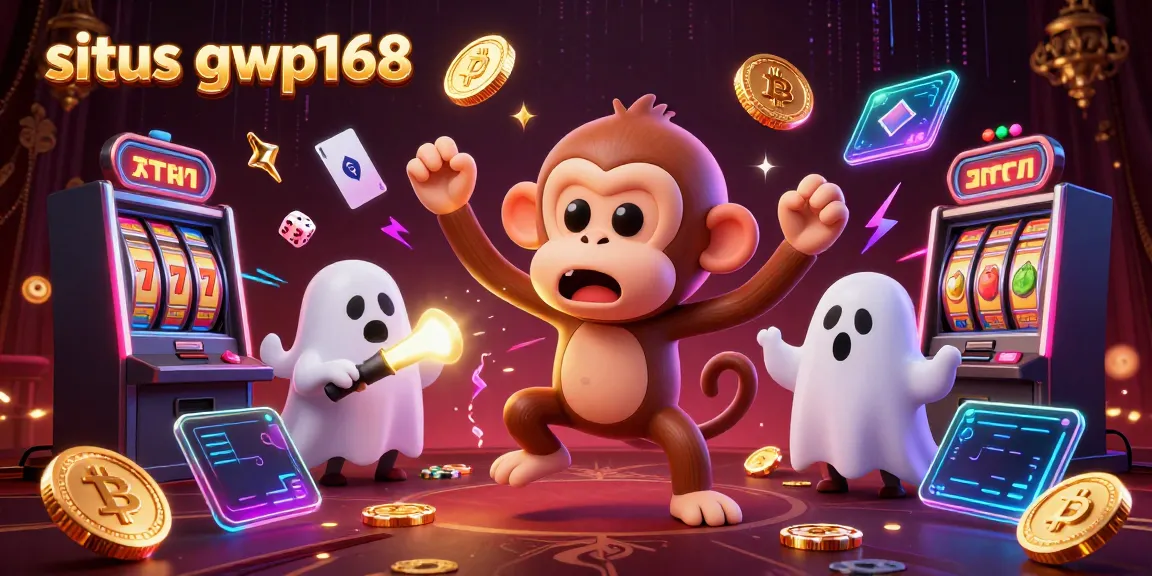 Mainkan permainan di situs gwp168 dengan ikon slot dan karakter mengasyikkan dalam ilustrasi 3D.