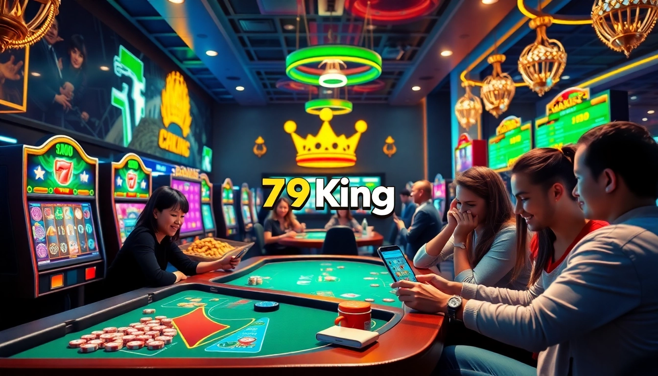 79king online betting platform with vibrant games and happy players