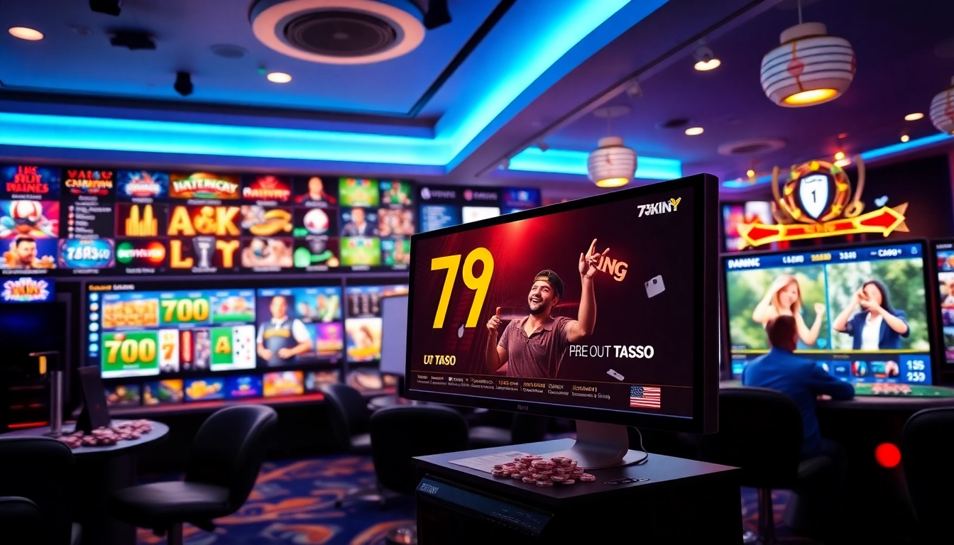 Interfaz de juego en línea emocionante en 79king con vibrantes juegos de casino.