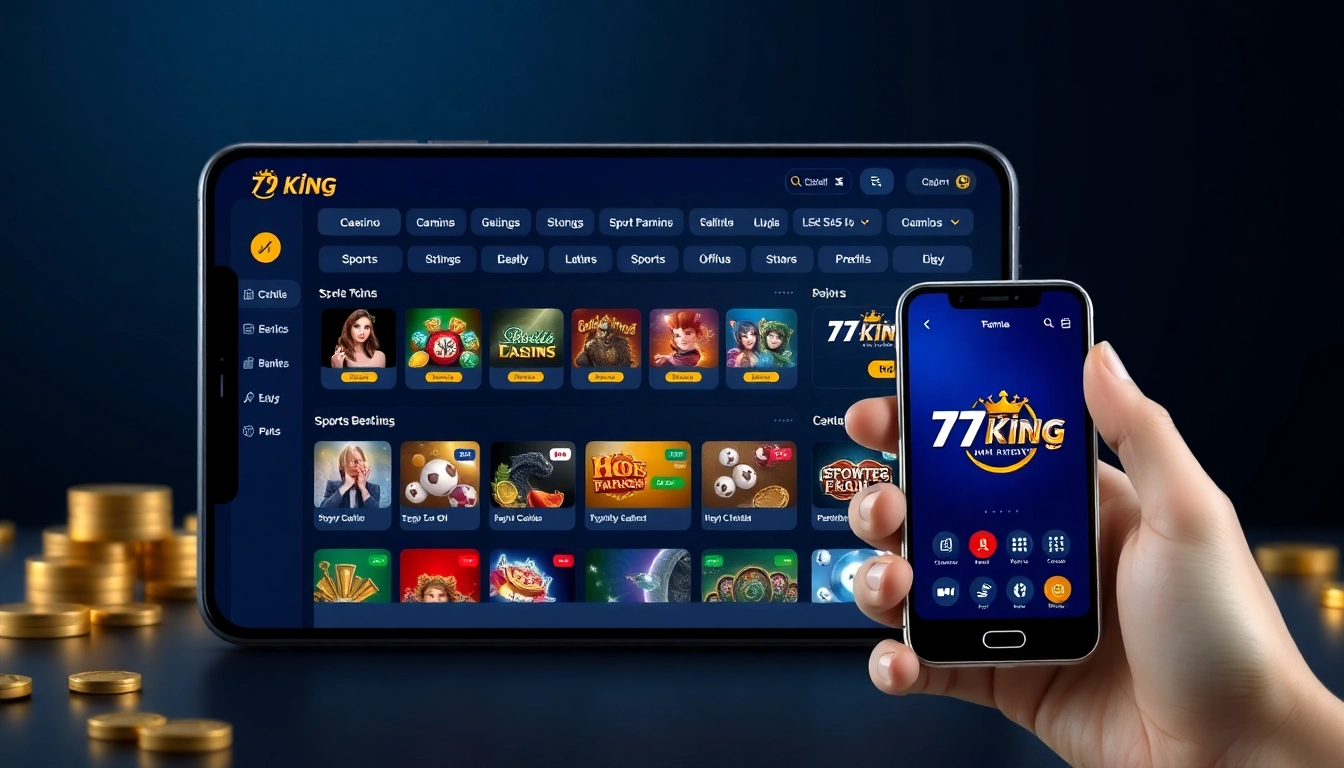 79King online gambling app interface showcasing casino games and sports betting