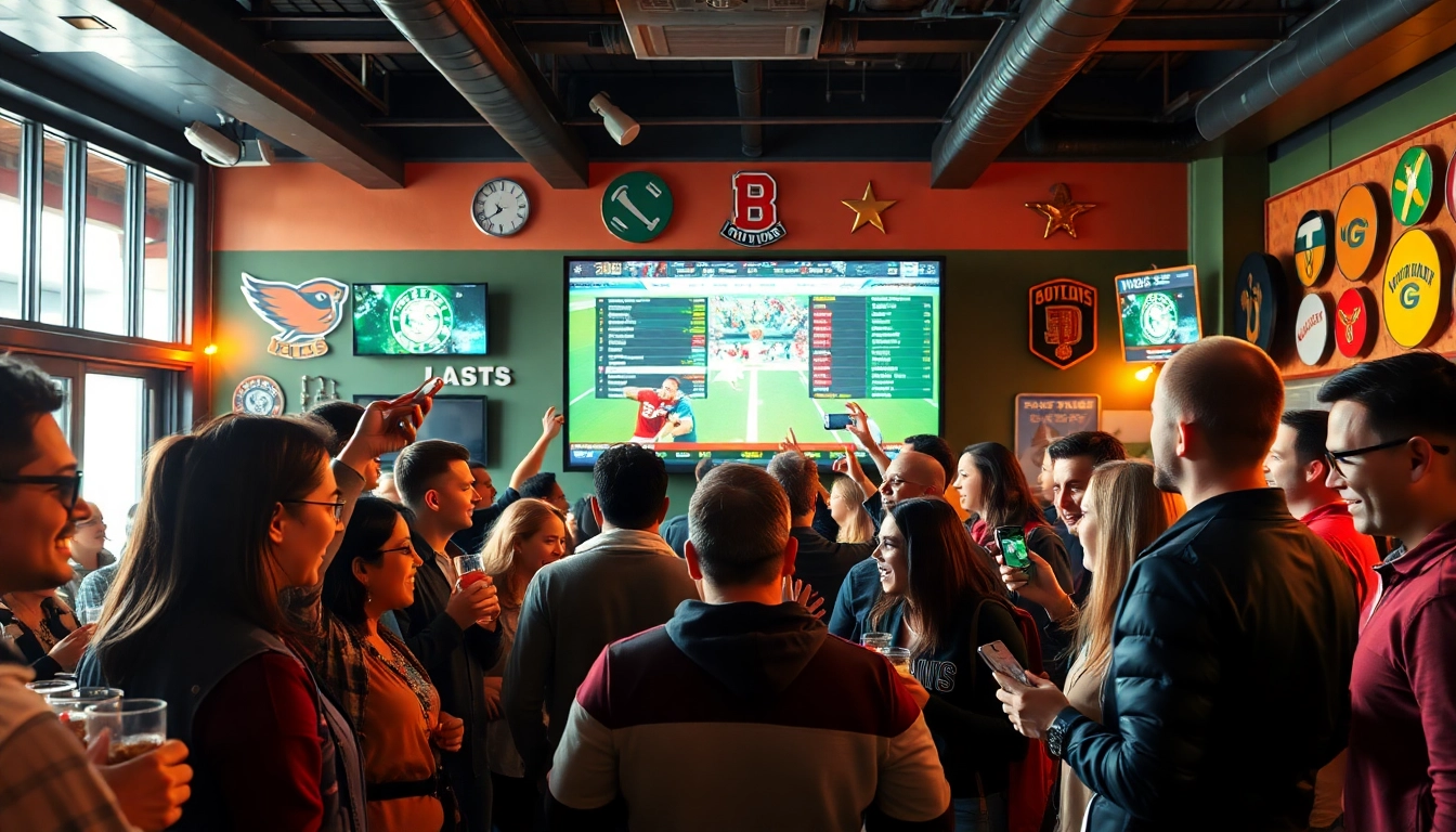 Experience the excitement of Sports Betting with fans eagerly watching live sports events.
