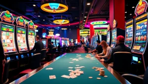 Menangkan slot gacor di mesin slot dengan suasana kasino yang ceria dan gemerlap.
