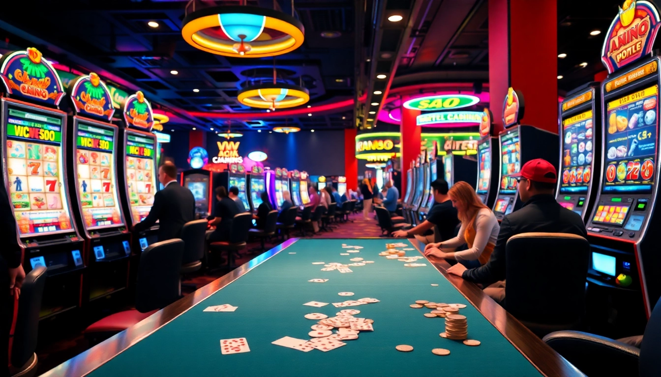 Menangkan slot gacor di mesin slot dengan suasana kasino yang ceria dan gemerlap.