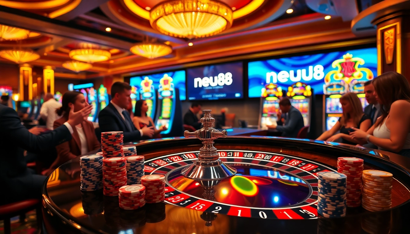 Experience high-stakes gambling at neu88 with vibrant tables and exciting slot machines.