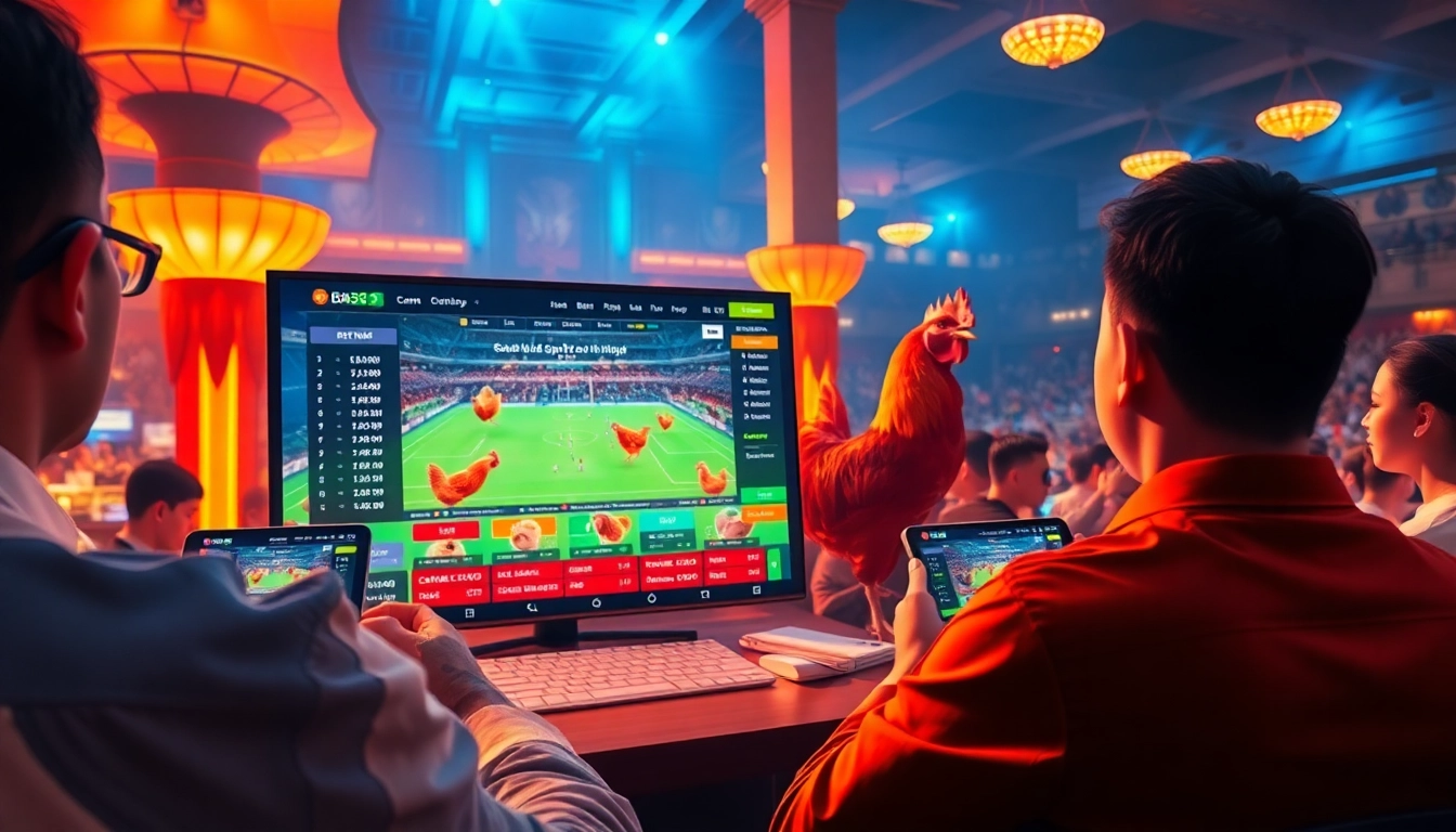 Betting on Đá Gà BJ38 with an engaging online interface and live match atmosphere
