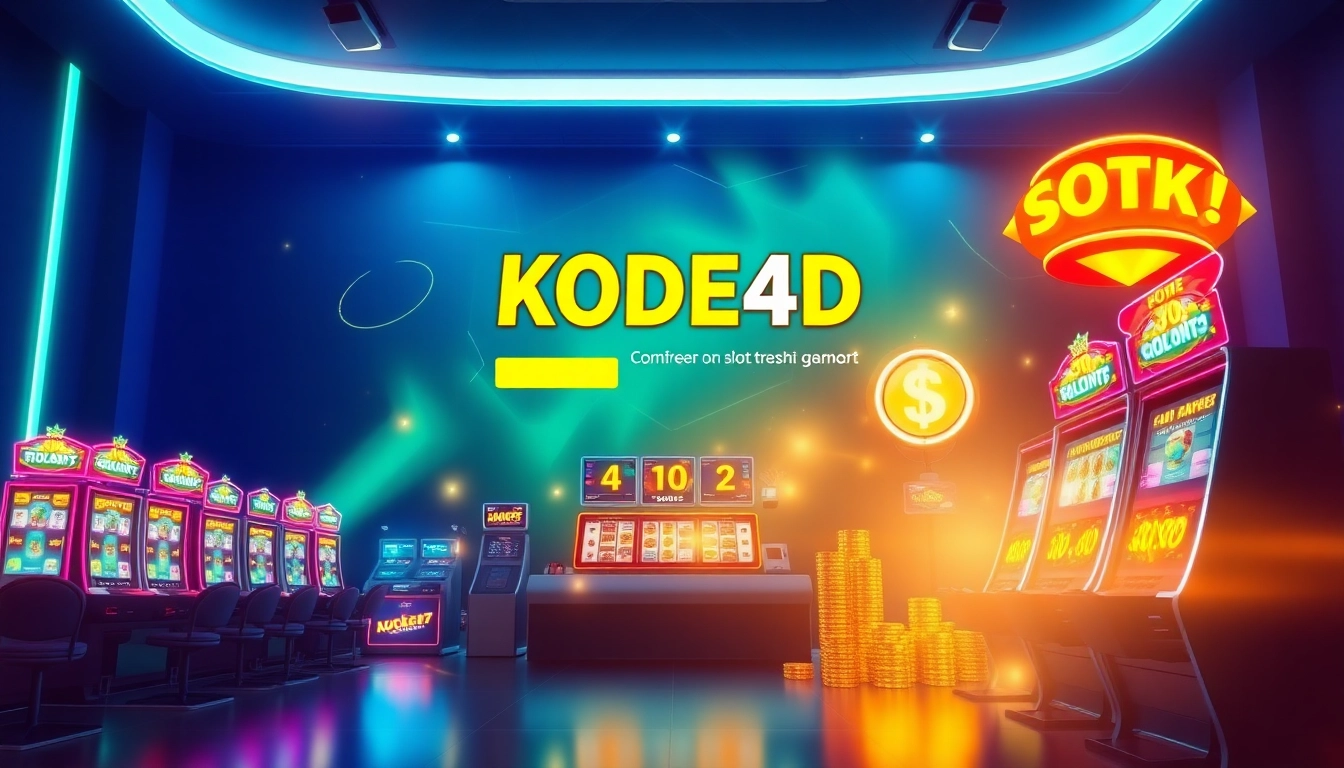 Situs kode4d gaming website interface showcasing vibrant slot games and user-friendly layout.