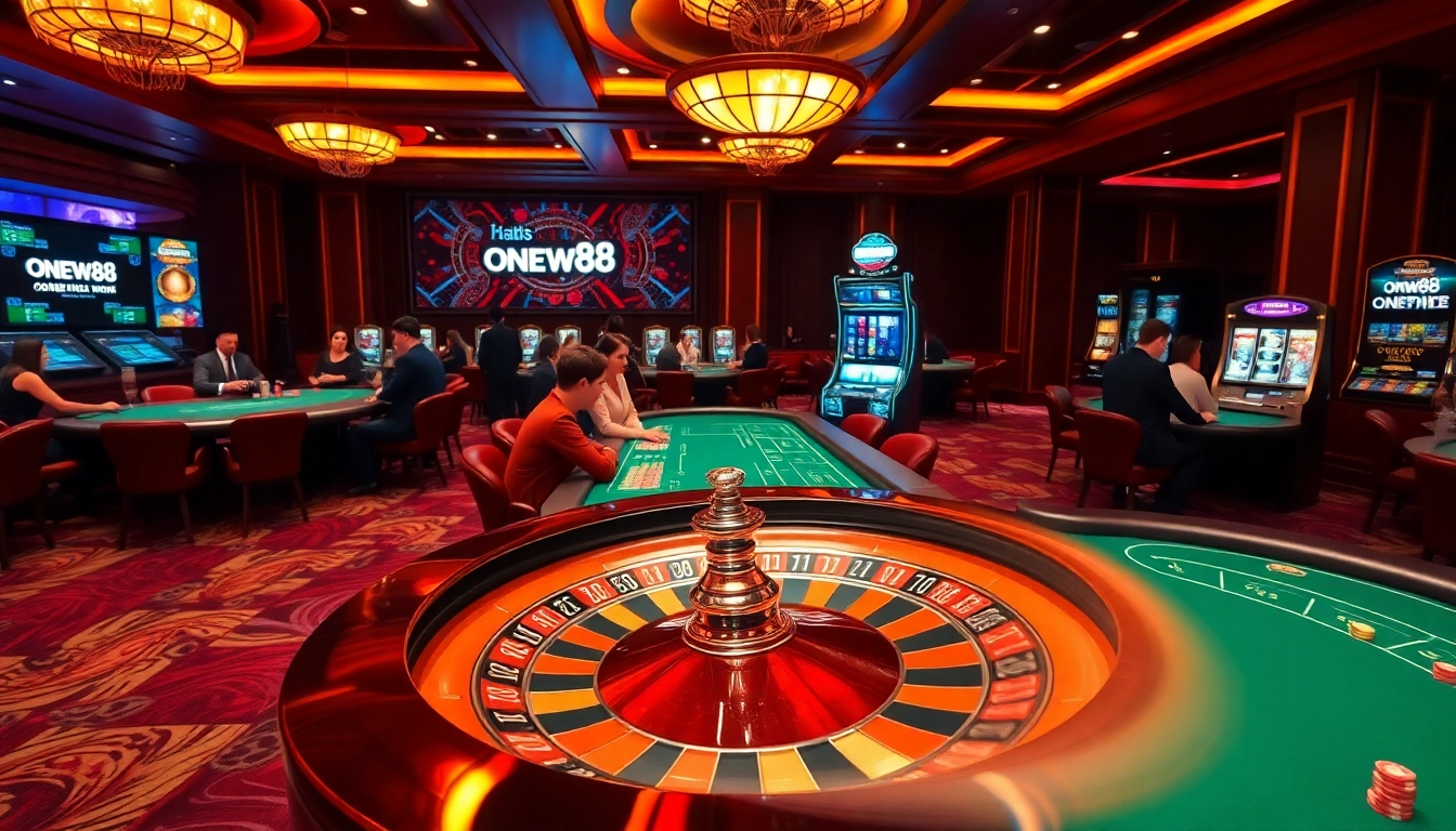 Experience excitement at https://onew88.com/ with vibrant casino atmosphere, jackpot slots, and luxurious decor.