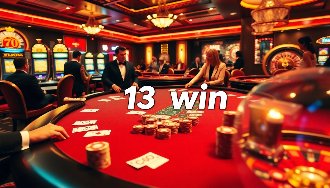 Players enjoying the excitement of high-stakes gaming at 13win casino.