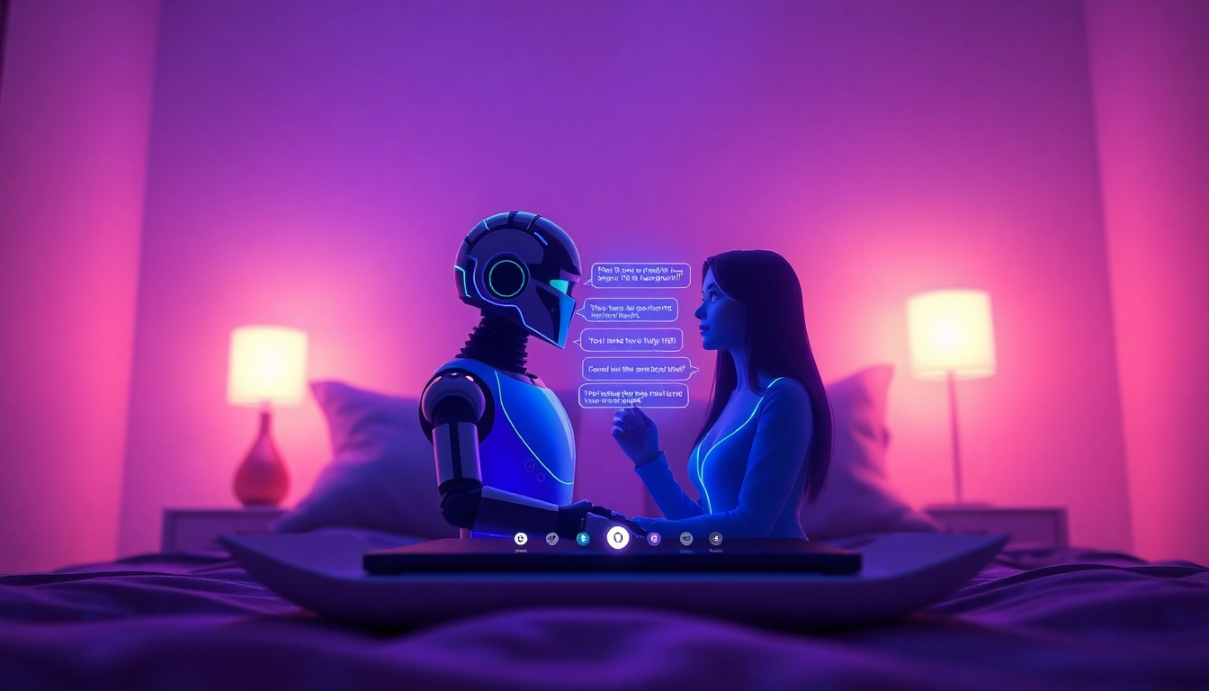 Engaging sex AI chat conversation depicted on a sleek digital interface.