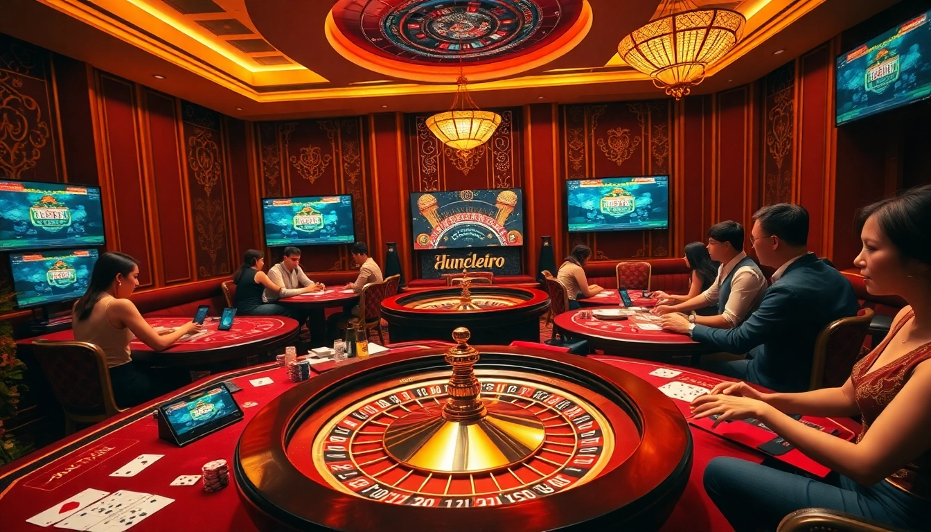 Experience thrilling action at Nhà cái 32Win's online casino with vibrant tables and chips.