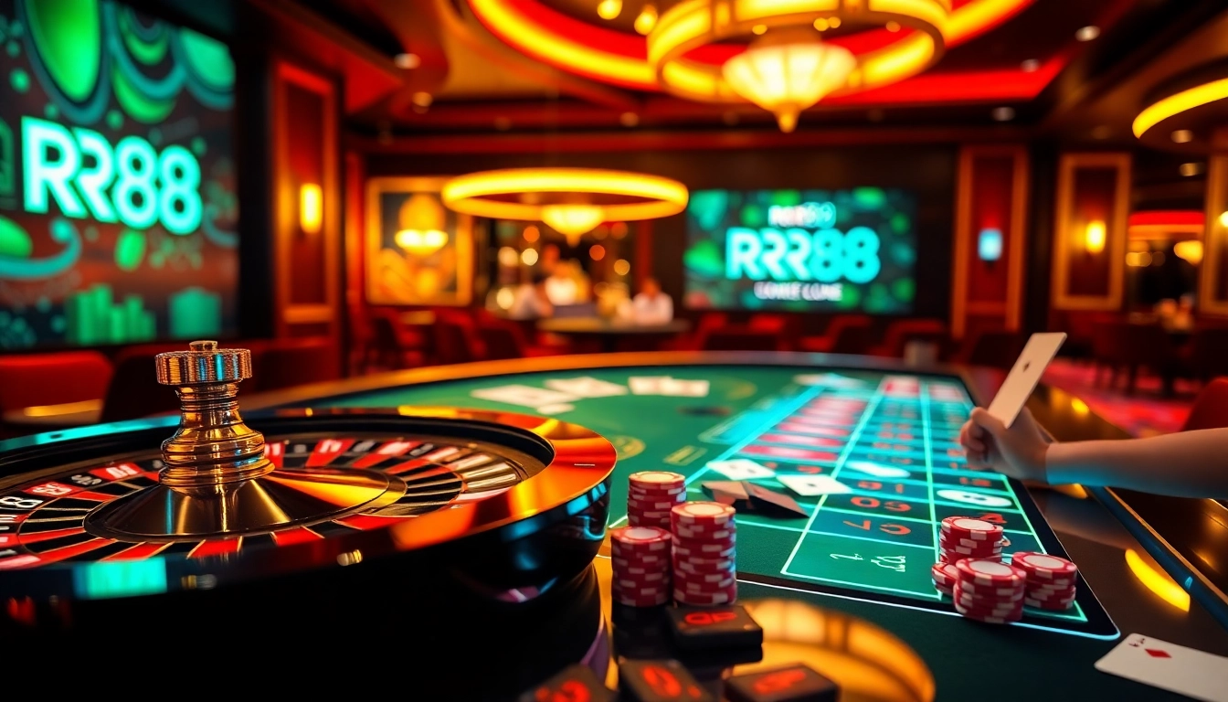 Experience the excitement of RR88 online casino gaming with vibrant tables and modern interfaces.