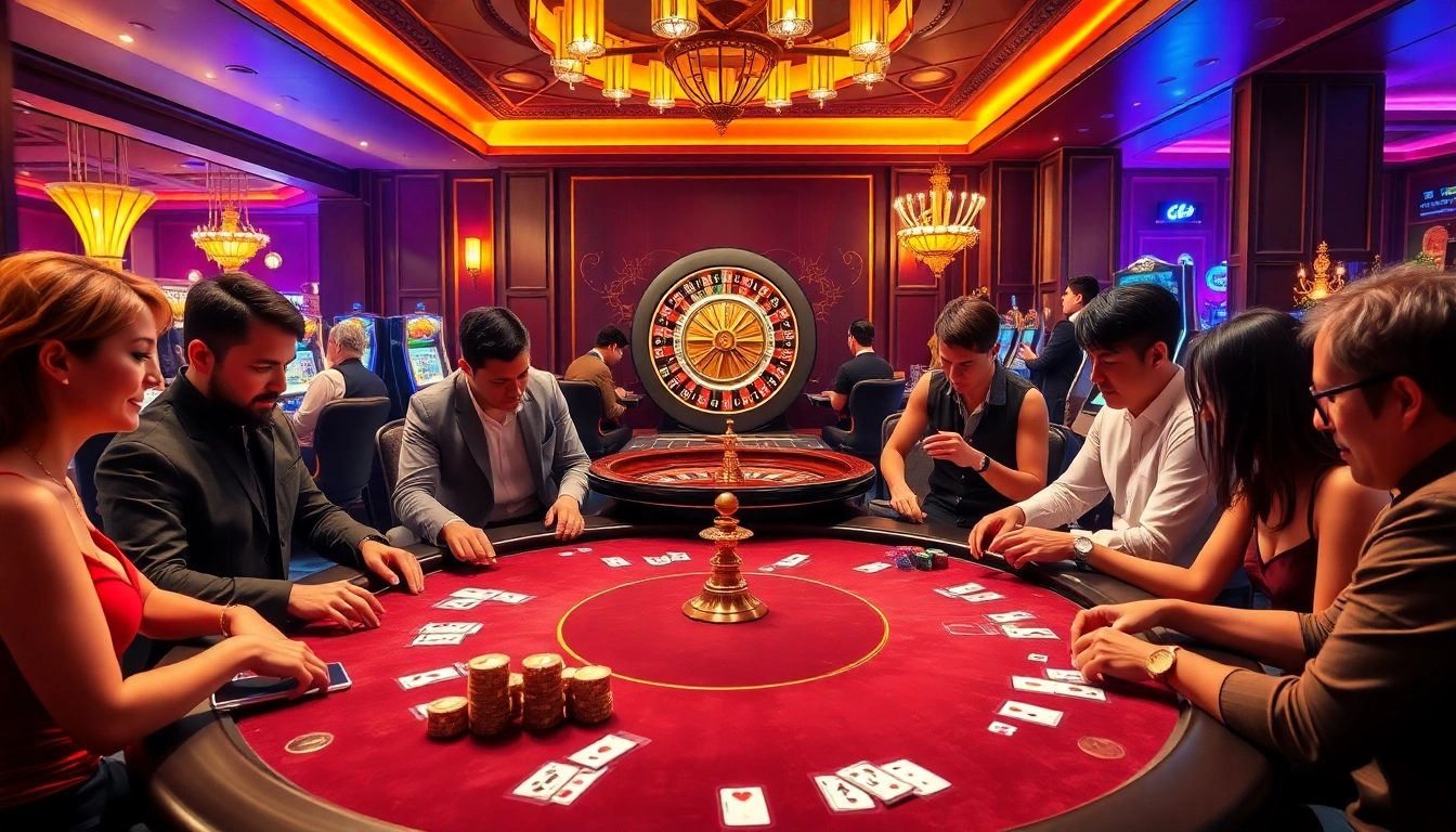 Experience the thrill of C168 casino gaming with engaged players at a stylish poker table.