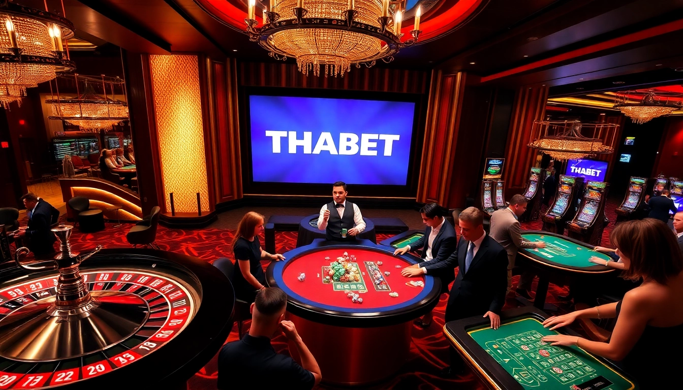 Experience the excitement of THABET casino gaming with vibrant tables and professional dealers.