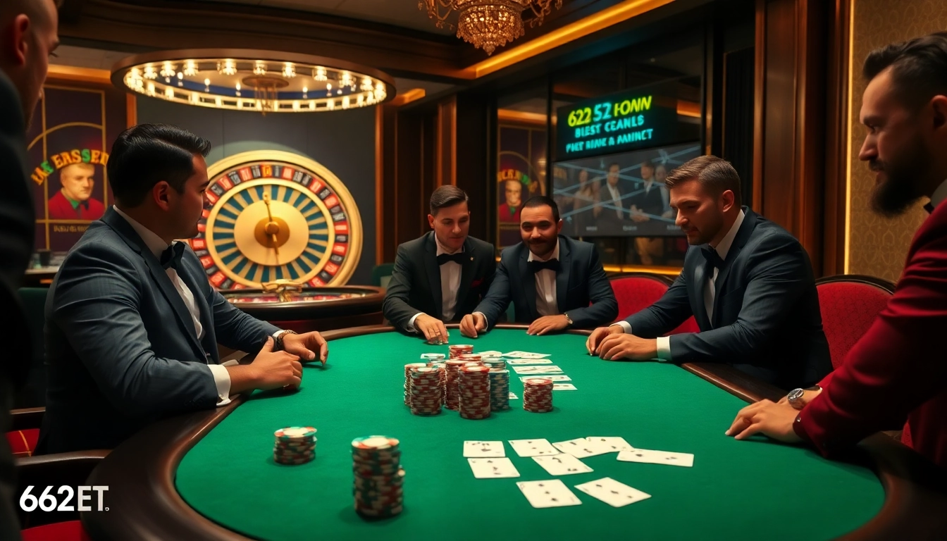 Experience thrilling poker action at 622BET's elegant casino table.