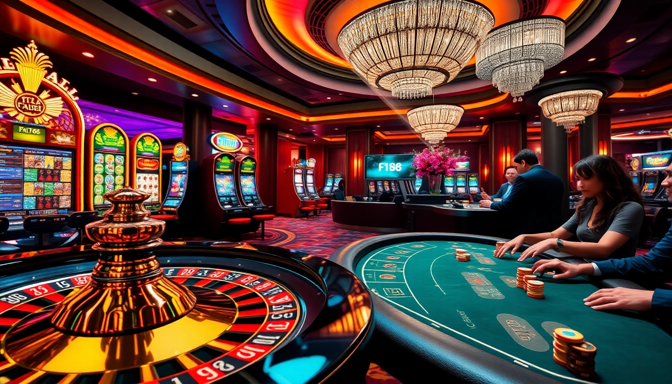 Experience the excitement of F168 with thrilling casino games highlighting luxury and professional gambling.