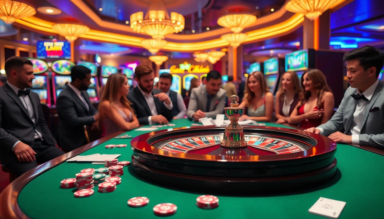 Experience excitement at 79king's premier casino tables with roulette and vibrant poker chips.