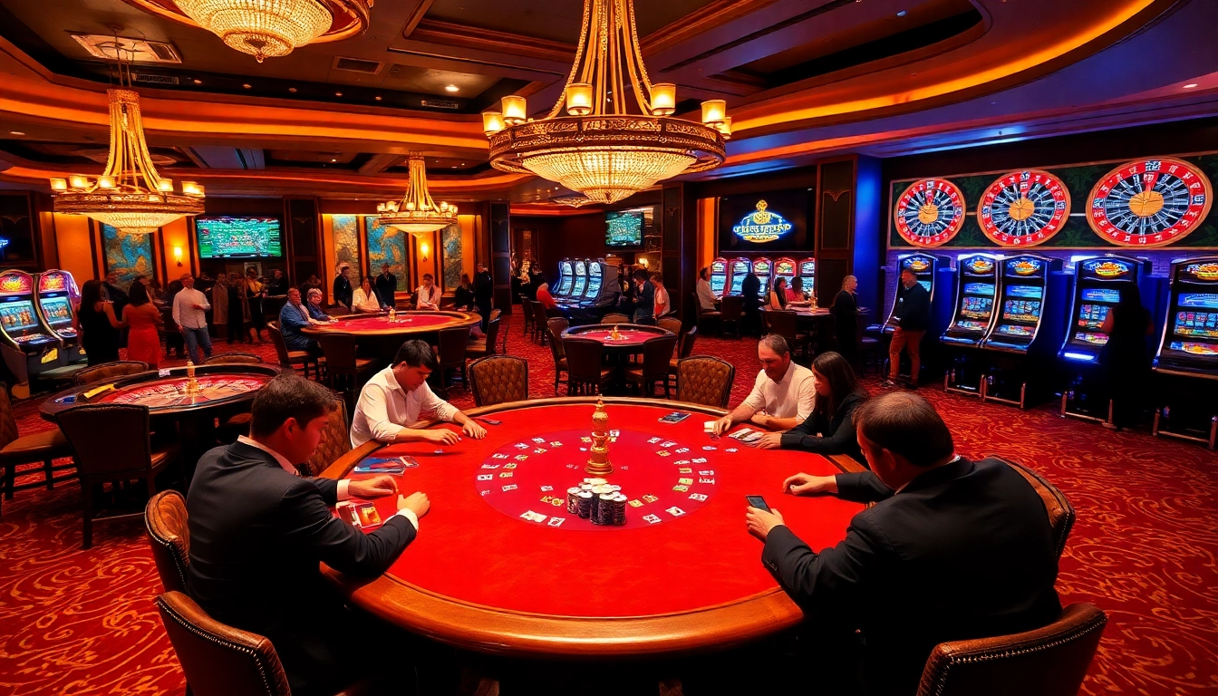 32win players engaged in an exciting poker game at a luxury casino table.