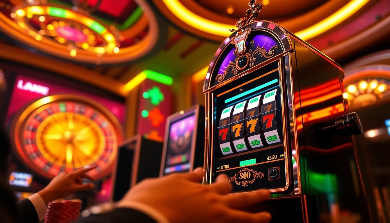 Players enjoying the thrilling 'slot gacor' experience at a luxurious casino.