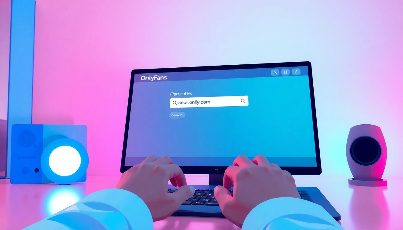 Search OnlyFans by username interface, showcasing vibrant colors and user engagement.