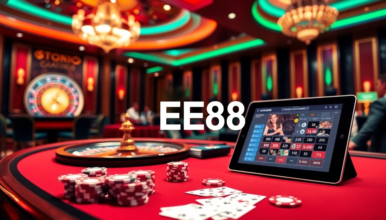 Engage in high-stakes gaming at the EE88 luxury casino experience.