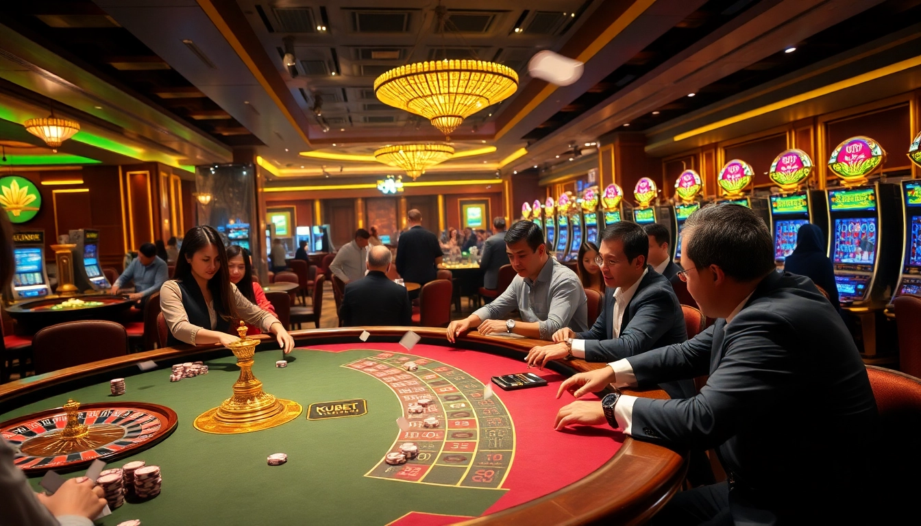 KUBET online casino offers thrilling gameplay with vibrant gaming table and professional dealer.