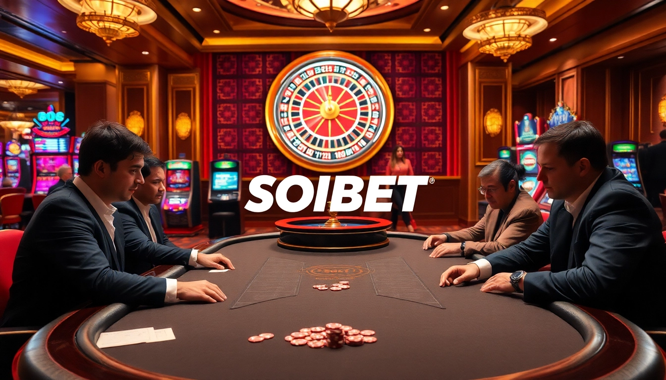 Experience the thrilling atmosphere of https://soibet.vision/ with a high-stakes poker game in action.