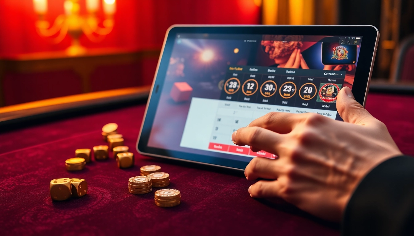 Engaging in a thrilling game of xóc đĩa online, with vibrant chips and dice creating excitement.