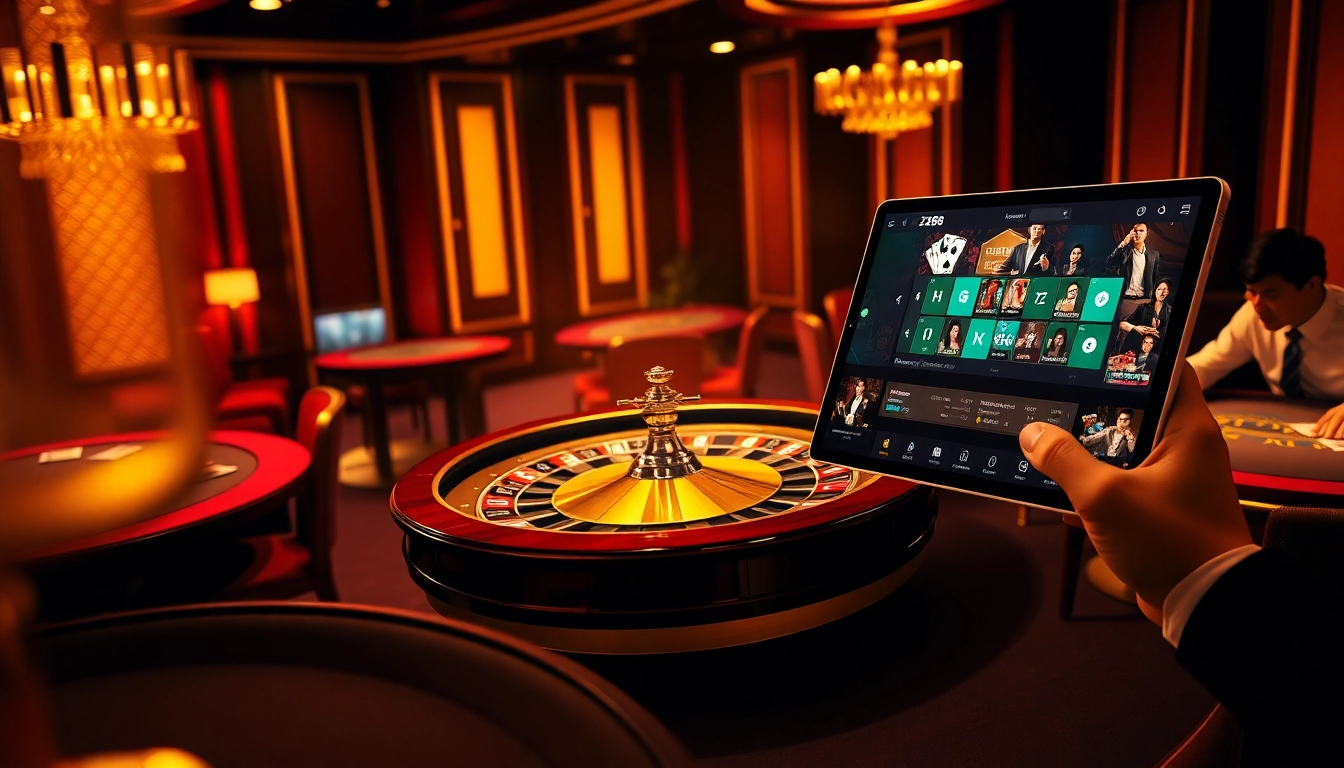 Experience the thrill of high-stakes gambling at hz88 with stylish casino tables and poker action.