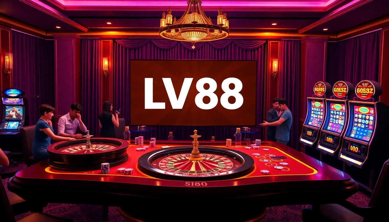 Players enjoying exciting games at LV88's sophisticated online casino.