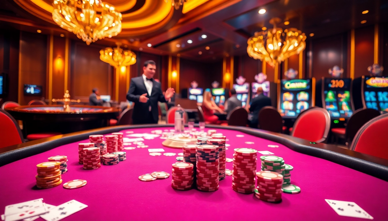 Exciting gameplay at https://go88.fast/ with vibrant poker tables and colorful chips.