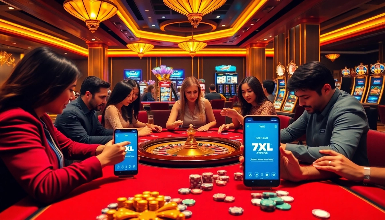 התחושה של ההימורים עם אפליקציית 7xl להורדה בין אלמנטים קזינו תוססים.