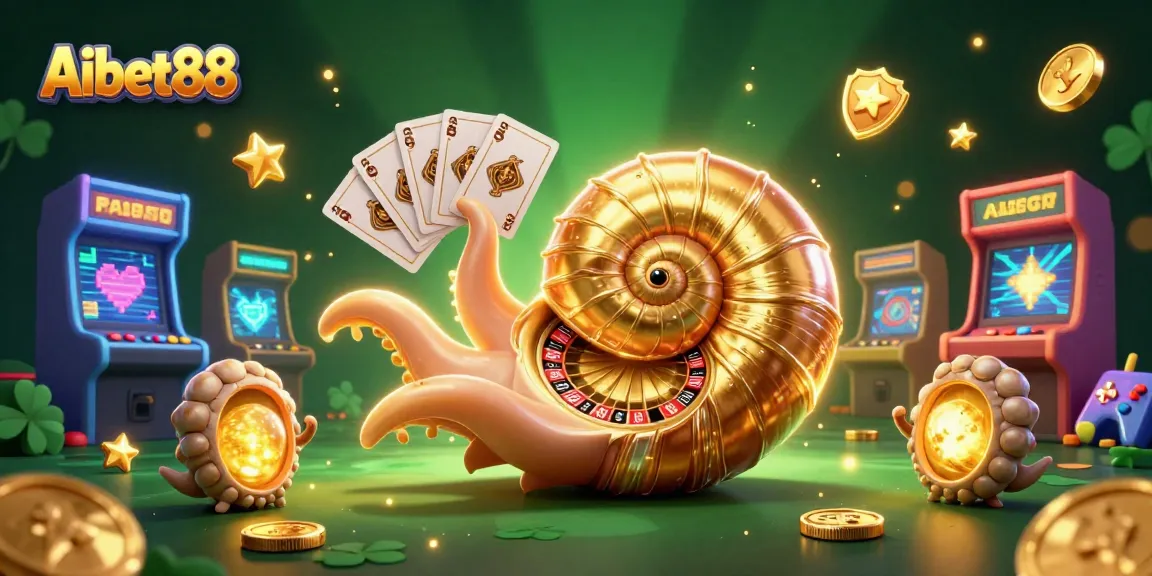 Aibet88 players engage in a vibrant casino atmosphere with an ancient nautilus roulette wheel and glowing game elements.