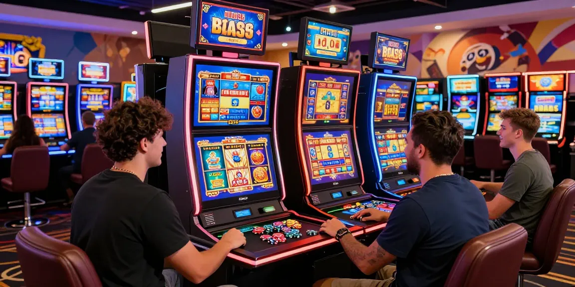 Exciting players enjoying the latest new online casinos with vibrant slot games and engaging atmosphere.